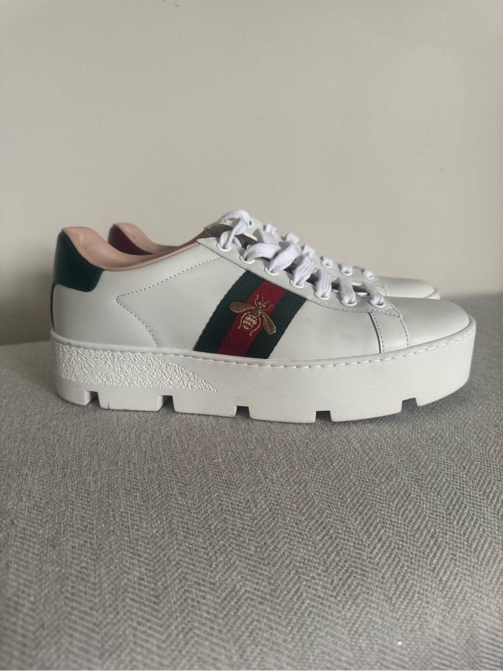 NEW Gucci Ace Platform Sneakers - Picture 3 of 10